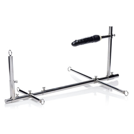 Imprisoned Metal Stockade with Dildo - Bondage Toys