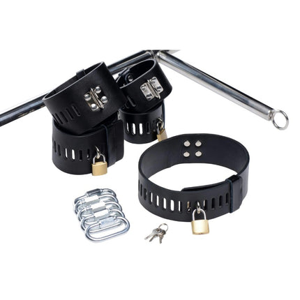 Imprisoned Metal Stockade with Dildo - Bondage Toys