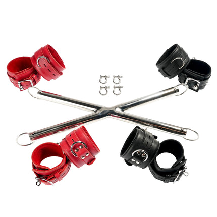 X Shape Spreader Bar and Cuff Set By Kink - Bondage Toys