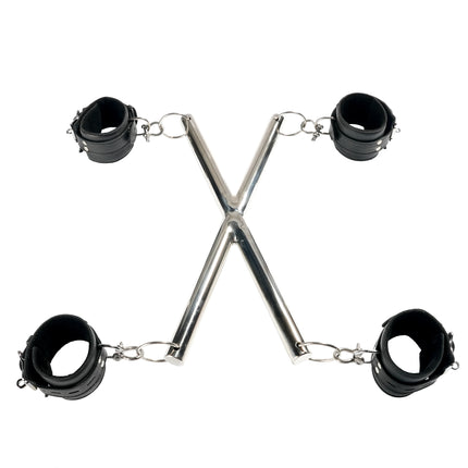 X Shape Spreader Bar and Cuff Set By Kink - Bondage Toys