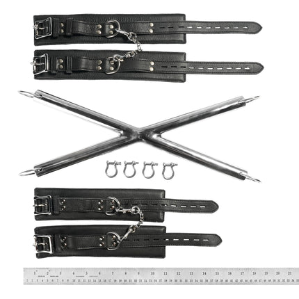 X Shape Spreader Bar and Cuff Set By Kink - Bondage Toys