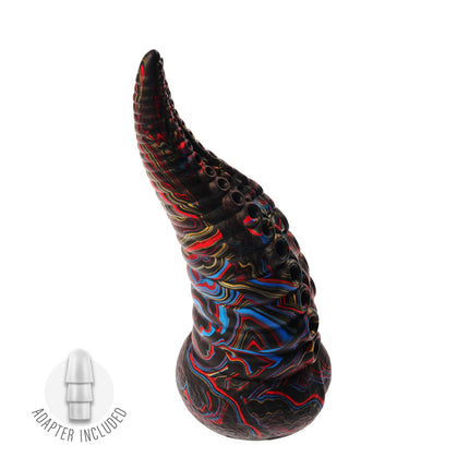 Deep Sea Tentacle 7.5" Silicone Dildo Vapor Red White Blue by Kink