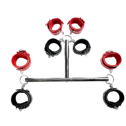 T Shape Spreader Bar and Cuff Set By Kink - Bondage Toys