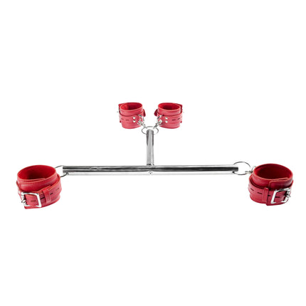 T Shape Spreader Bar and Cuff Set By Kink - Bondage Toys