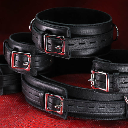 Service Set: Six Piece Premium Leather Restraint Kit by KINK