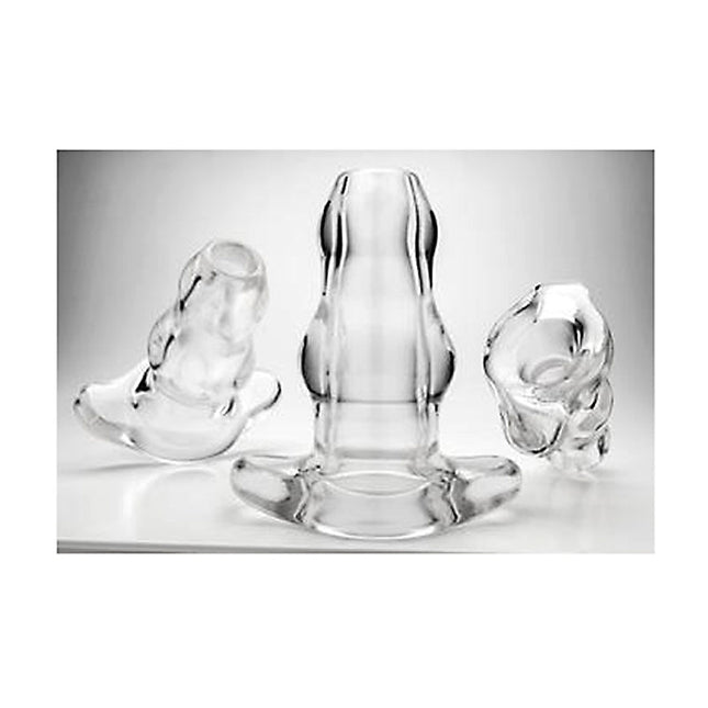 Double Tunnel Plug - Clear - Medium - Sex Toys