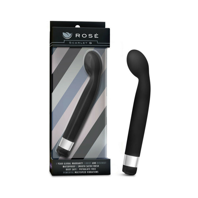Rose Scarlet G Slimline G-Spot Vibrator Black - Sex Toys