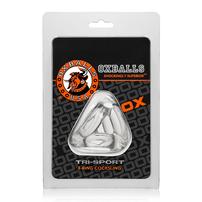 OxBalls Tri-Sport, Cocksling, Clear - Sex Toys