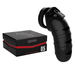 Shots ManCage Model 05 Adjustable 5.5 in. Chastity Cock Cage Black - BDSM Toys