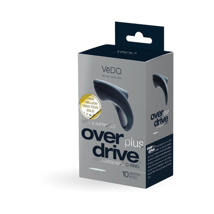 VeDO Overdrive+ Rechargeable Vibrating Ring - Just Black - Sex Toys