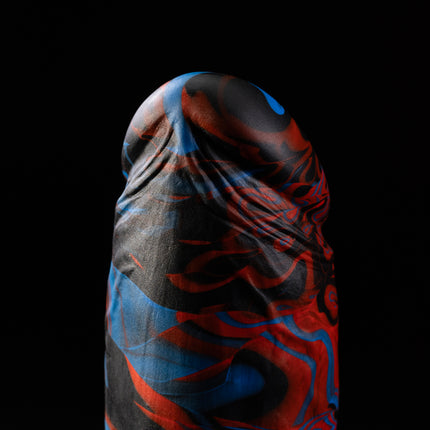 Shadowcaster 8" Silicone Dildo Vapor Blue and Red by Kink