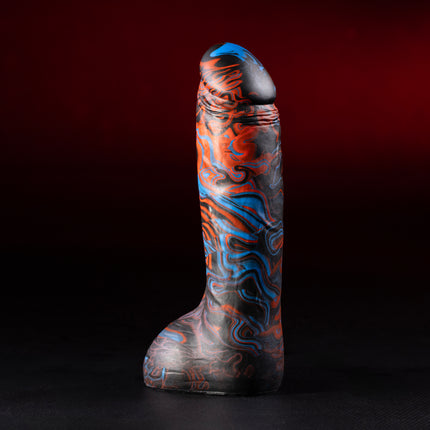Shadowcaster 8" Silicone Dildo Vapor Blue and Red by Kink
