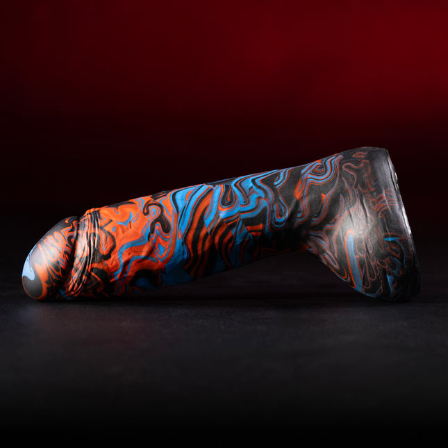 Shadowcaster 8" Silicone Dildo Vapor Blue and Red by Kink