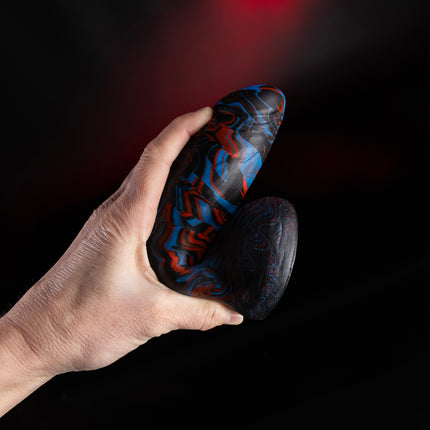 Shadowcaster 8" Silicone Dildo Vapor Blue and Red by Kink