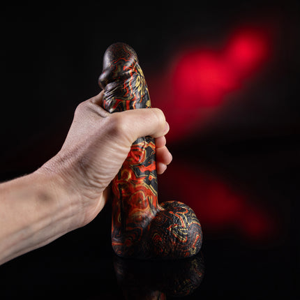 Inferno 7” Silicone Dildo Vapor Gold by Kink