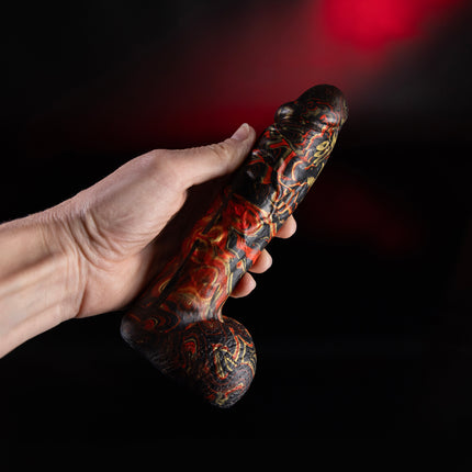 Inferno 7” Silicone Dildo Vapor Gold by Kink
