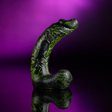 Sinking Serpent 6” Silicone Dildo Neon Vapor by Kink