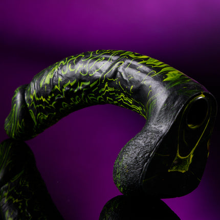 Sinking Serpent 6” Silicone Dildo Neon Vapor by Kink