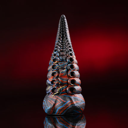 Deep Sea Tentacle 7.5" Silicone Dildo Vapor Red White Blue by KINK