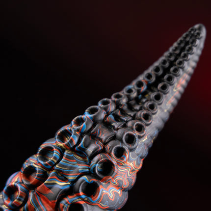 Deep Sea Tentacle 7.5" Silicone Dildo Vapor Red White Blue by KINK