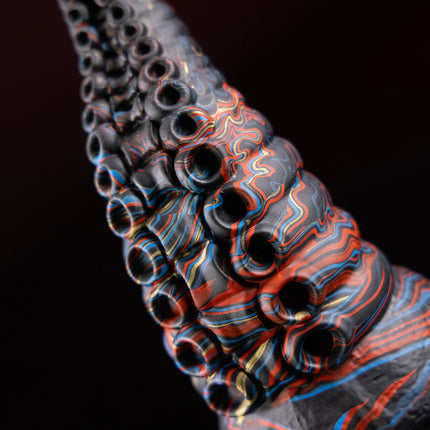 Deep Sea Tentacle 7.5" Silicone Dildo Vapor Red White Blue by KINK