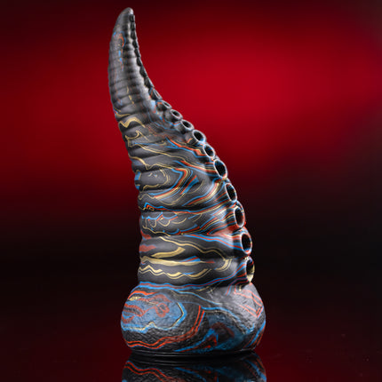 Deep Sea Tentacle 7.5" Silicone Dildo Vapor Red White Blue by KINK
