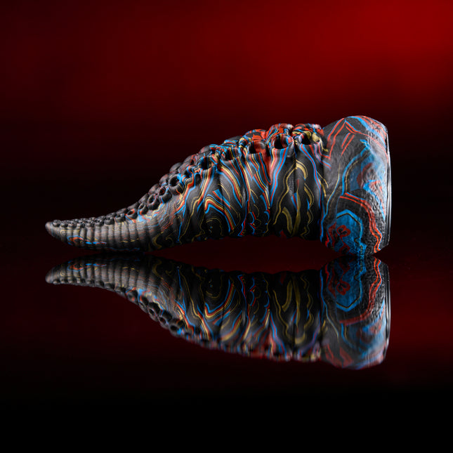Deep Sea Tentacle 7.5" Silicone Dildo Vapor Red White Blue by Kink