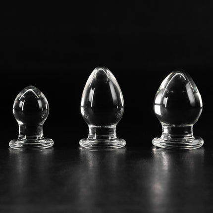 Glass Butt Plug Anal Training Kit by KINK