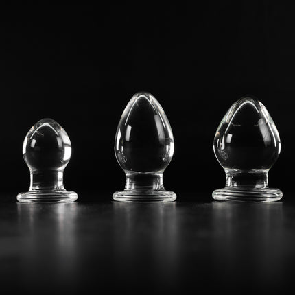 Glass Butt Plug Anal Training Kit by KINK