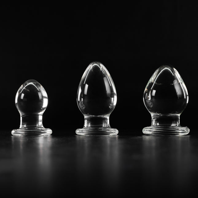 Glass Butt Plug Anal Training Kit by KINK