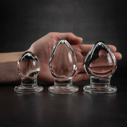 Glass Butt Plug Anal Training Kit by KINK