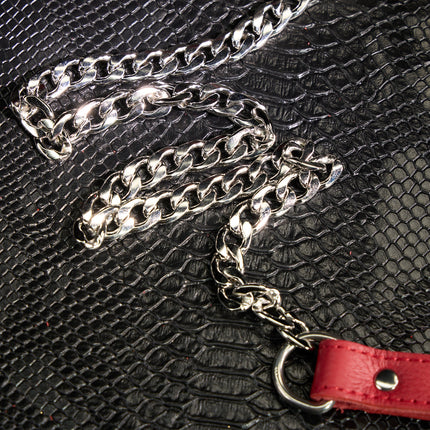 Leather Handle Chain Leash by KINK