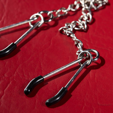 Close-up of rubber-coated tips and sliding rings on Jumbo Tweezer Clamps by KINK