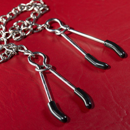 Jumbo Tweezer Clamps by KINK adjustable nipple clamps with chain