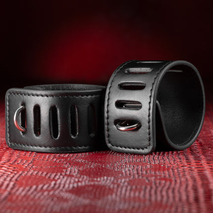 Secure Leather Bondage Wrist Restraints by KINK