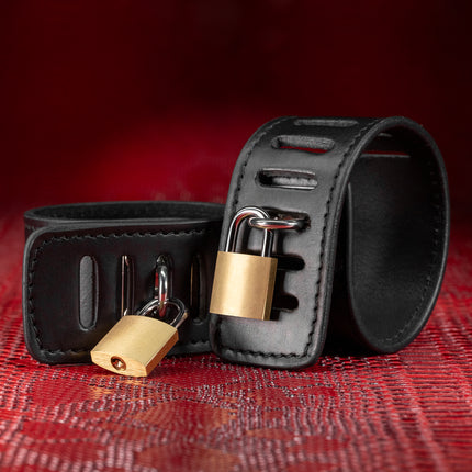 Secure Leather Bondage Ankle Restraints by KINK