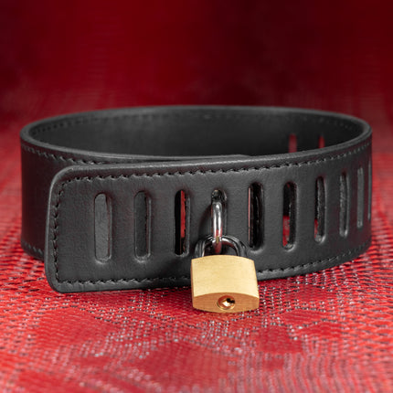 Secure Leather Bondage Collar by KINK