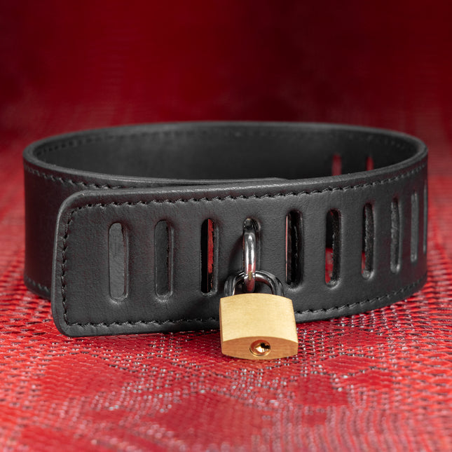 Secure Leather Bondage Collar by KINK