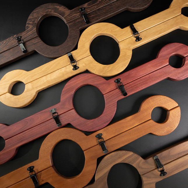 Thin Line Wooden Bondage Stocks