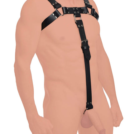 English Bull Dog Harness with Cock Strap - Bondage Toys