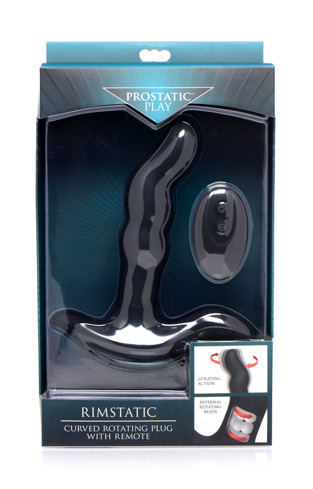 Rimstatic Curved Rotating Plug with Remote - Sex Toys
