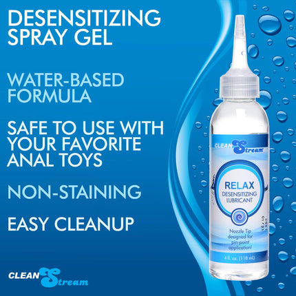 Relax Desensitizing Lubricant With Nozzle Tip - Sex Toys