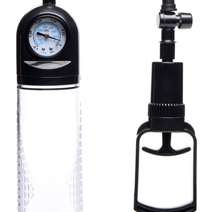 Trigger Penis Pump with Built-in Pressure Gauge - BDSM Toys