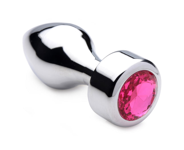 Hot Pink Gem Weighted Anal Plug - Sex Toys