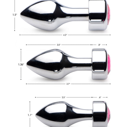Hot Pink Gem Weighted Anal Plug - Sex Toys