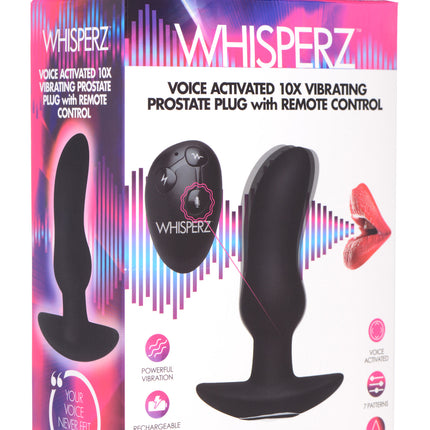 Voice Activated 10X Vibrating Prostate Plug with Remote Control - Sex Toys