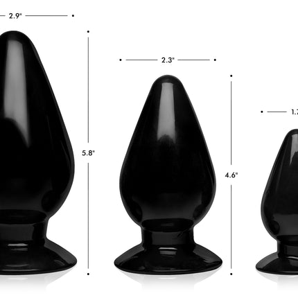 Triple Cones 3 Piece Anal Plug Set - Sex Toys