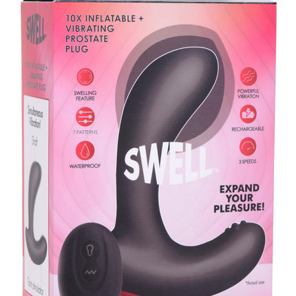 10X Inflatable and Vibrating Silicone Prostate Plug - Sex Toys