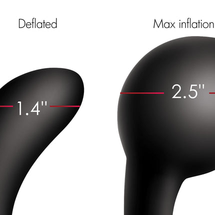 10X Inflatable and Vibrating Silicone Prostate Plug - Sex Toys