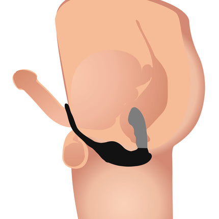 7X P-Strap Milking and Vibrating Prostate Stimulator with Cock and Ball Harness - Sex Toys